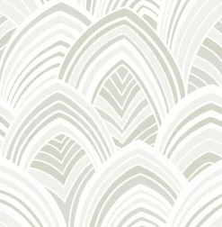 2969-87352 CABARITA White Art Deco Leaves Wallpaper