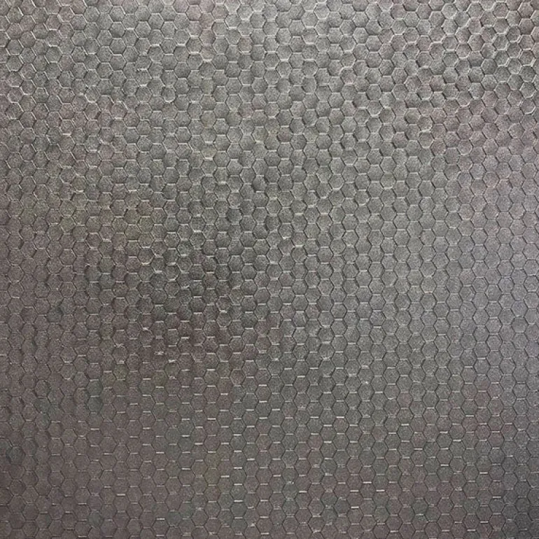 2927-42488 Carbon Pewter Honeycomb Geometric Wallpaper