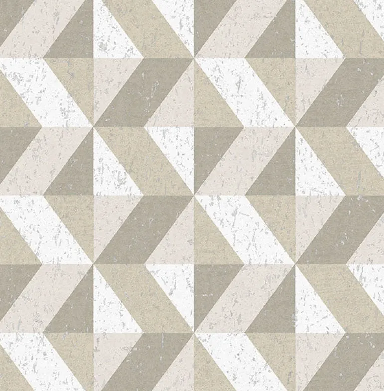 2908-25313 Cerium Neutral Concrete Geometric Wallpaper