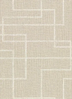 2921-50505 Clarendon Wheat Geometric Faux Grasscloth Wallpaper