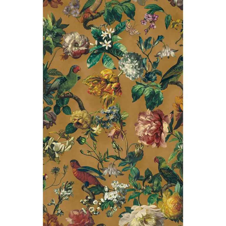 307303 Claude Yellow Floral Wallpaper