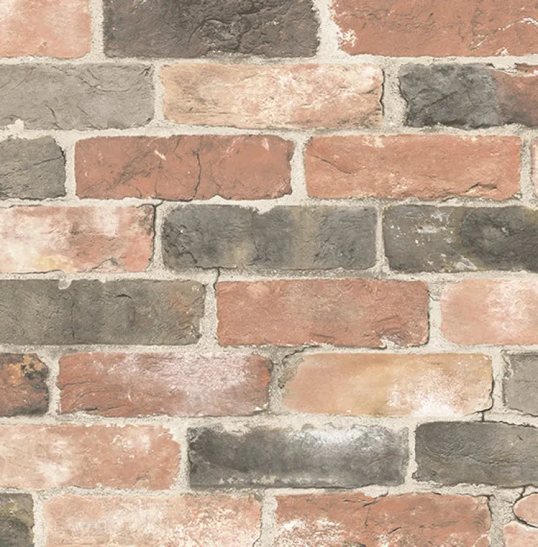 2904-22320 Cody Red Reclaimed Bricks Wallpaper