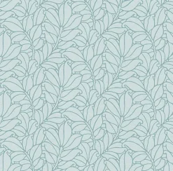 2971-86321 Coraline Teal Leaf Wallpaper
