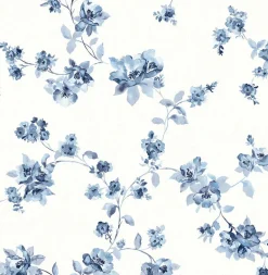 3123-24481 Cyrus Blueberry Festive Floral Wallpaper