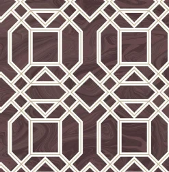 2763-24223 Daphne Maroon Trellis Wallpaper