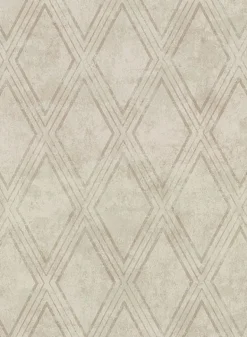 2921-51005 Dartmouth Taupe Faux Plaster Geometric Wallpaper
