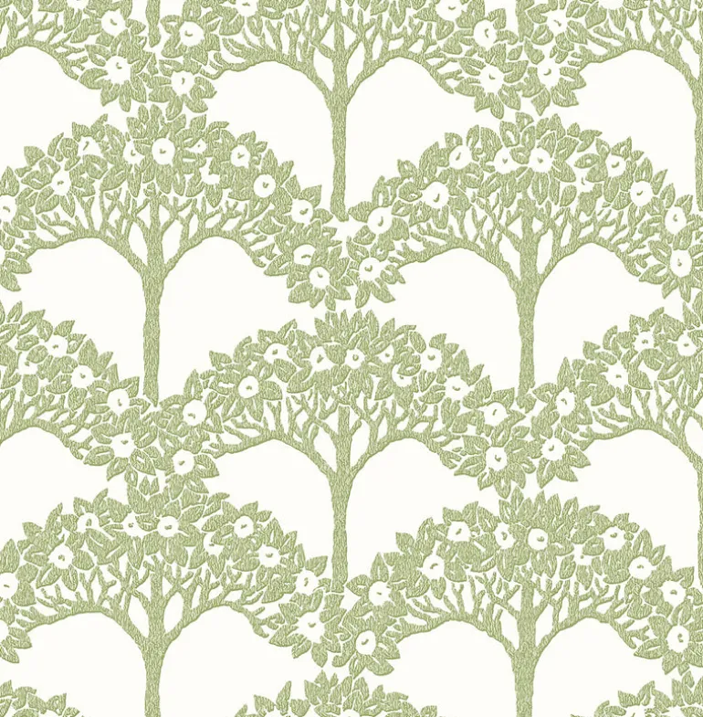 2970-26114 Dawson Green Magnolia Tree Wallpaper