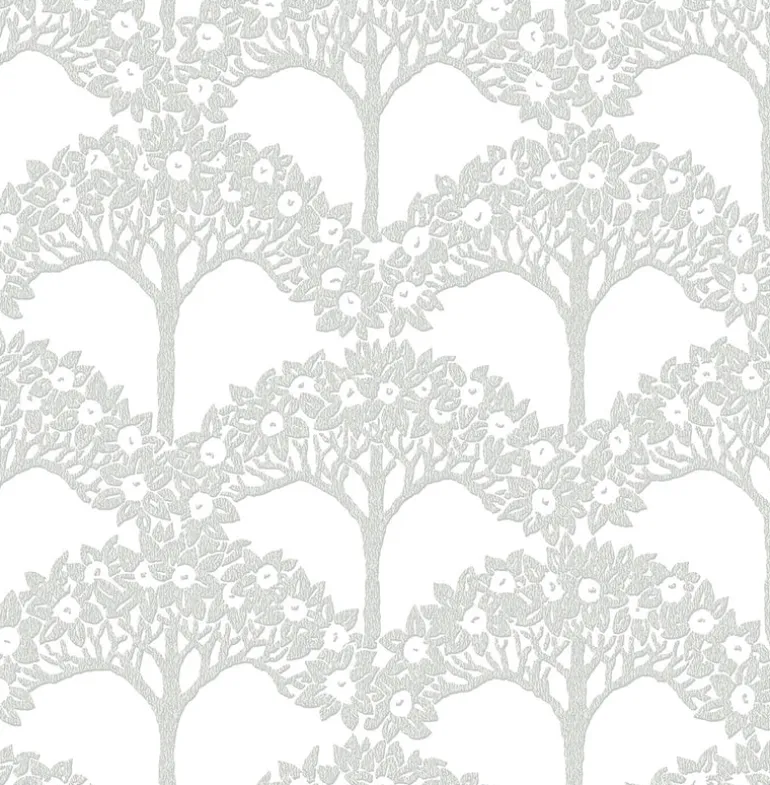 2970-26110 Dawson Light Grey Magnolia Tree Wallpaper