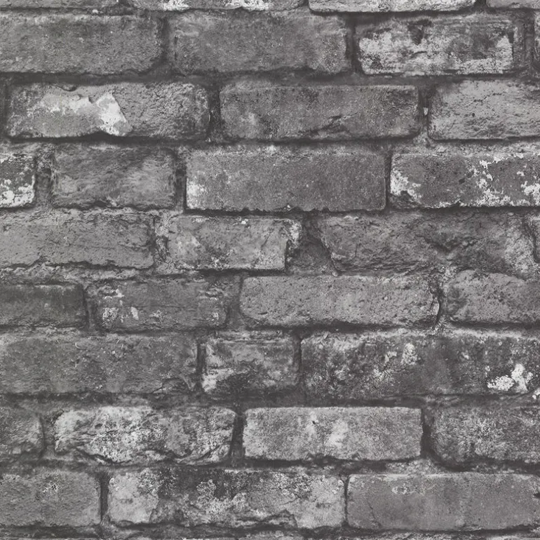 2922-21260 Debs Grey Exposed Brick Wallpaper
