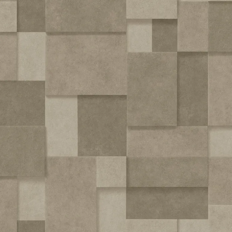 2896-25352 Duchamp Gold Patchwork Metallic Wallpaper