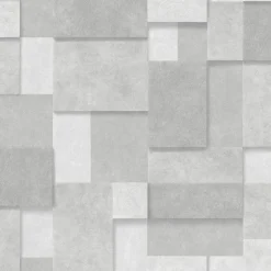 2896-25353 Duchamp Silver Patchwork Metallic Wallpaper