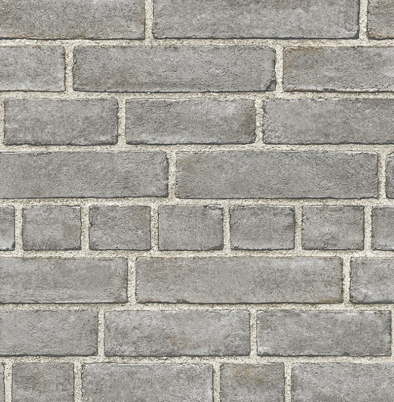 2922-24050 Eggertson Grey Brick Wallpaper