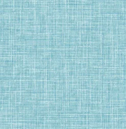 4081-26352 Emerson Light Blue Faux Linen Wallpaper
