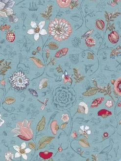 375003 Espen Blue Floral Wallpaper