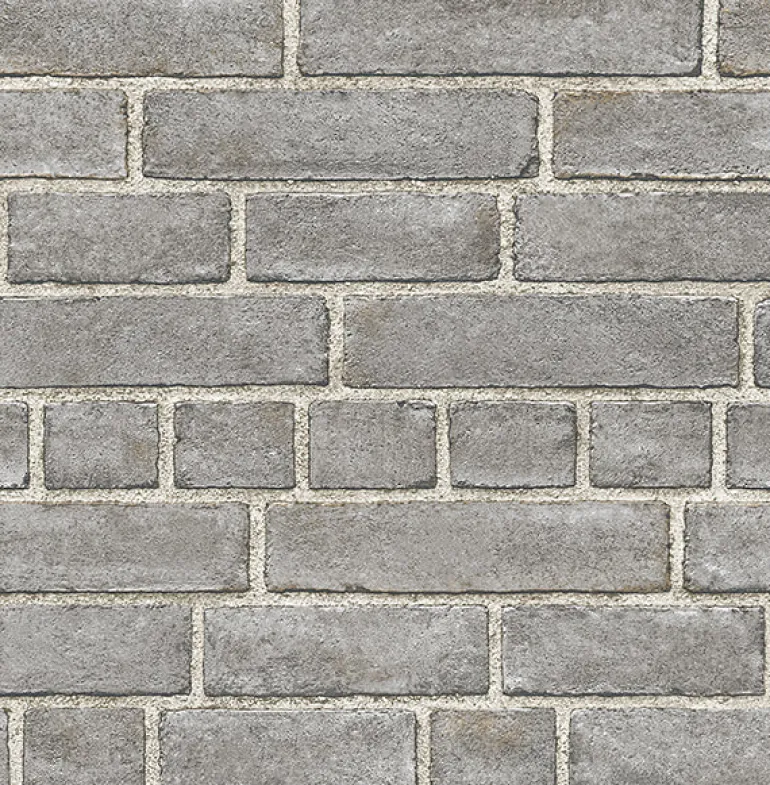 2540-24050 Facade Grey Brick Wallpaper
