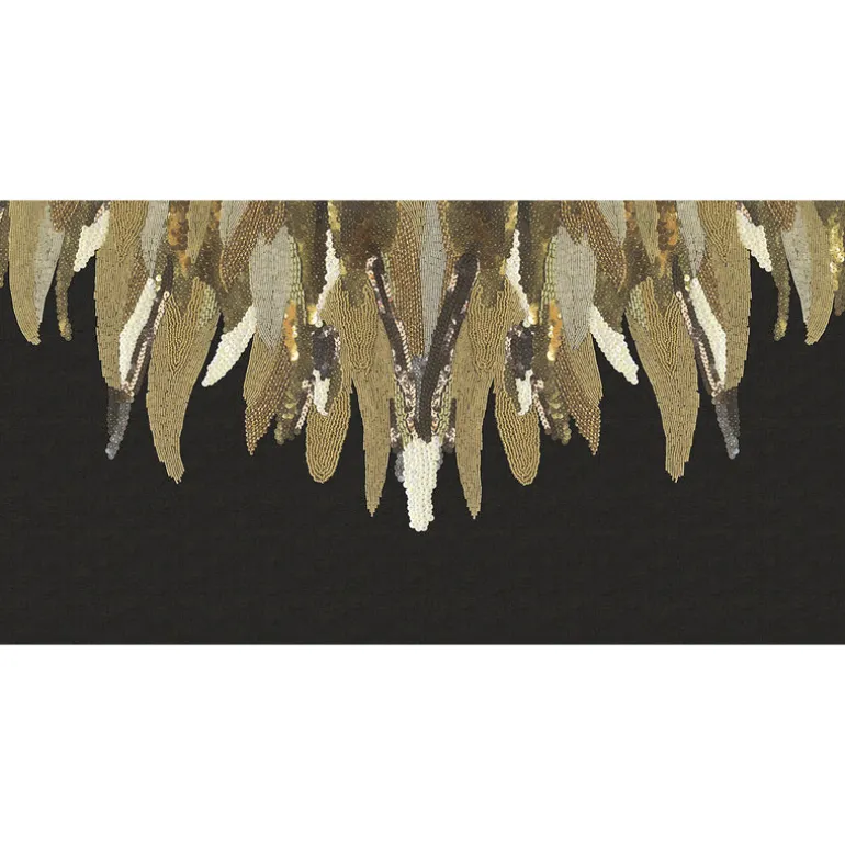 307411 Fancy Feather Black Wall Mural