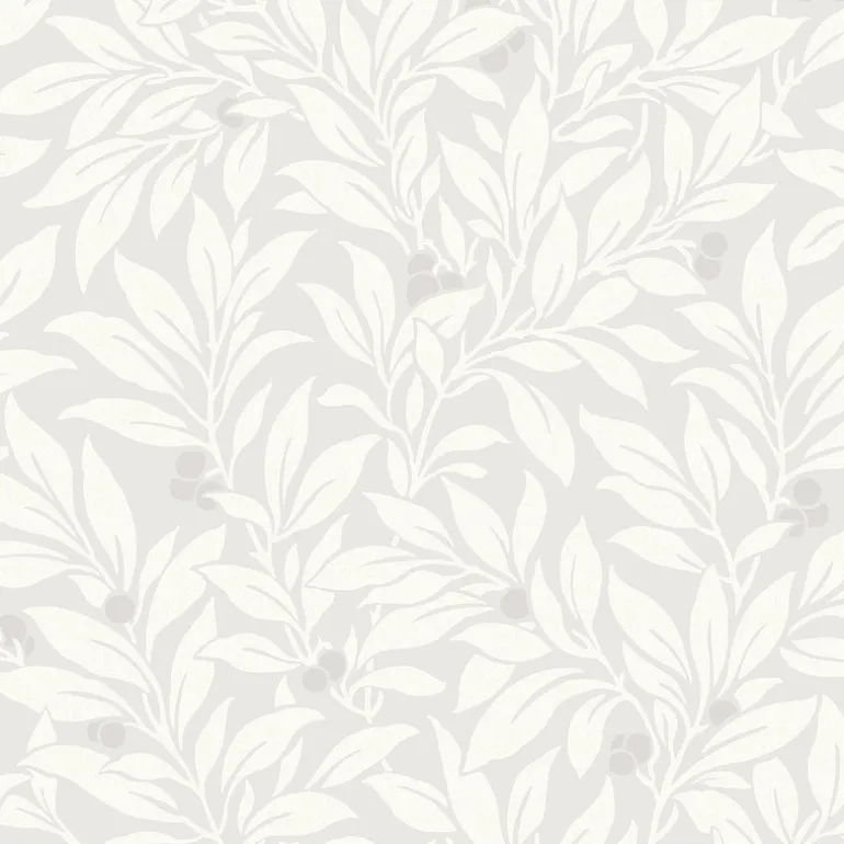 2766-42025 Fasciata Silver Mulberry Leaf Wallpaper