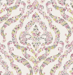 2901-25402 Featherton Pink Floral Damask Wallpaper