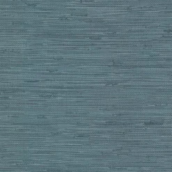 2767-24415 Fiber Blue Weave Texture Wallpaper