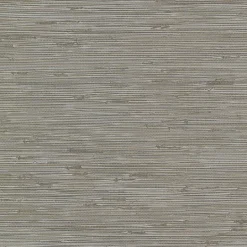 2904-24416 Fiber Taupe Faux Grasscloth Wallpaper
