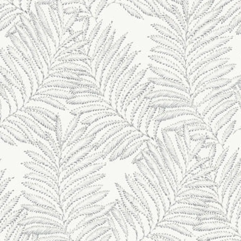 2973-90505 Finnley Grey Inked Fern Wallpaper
