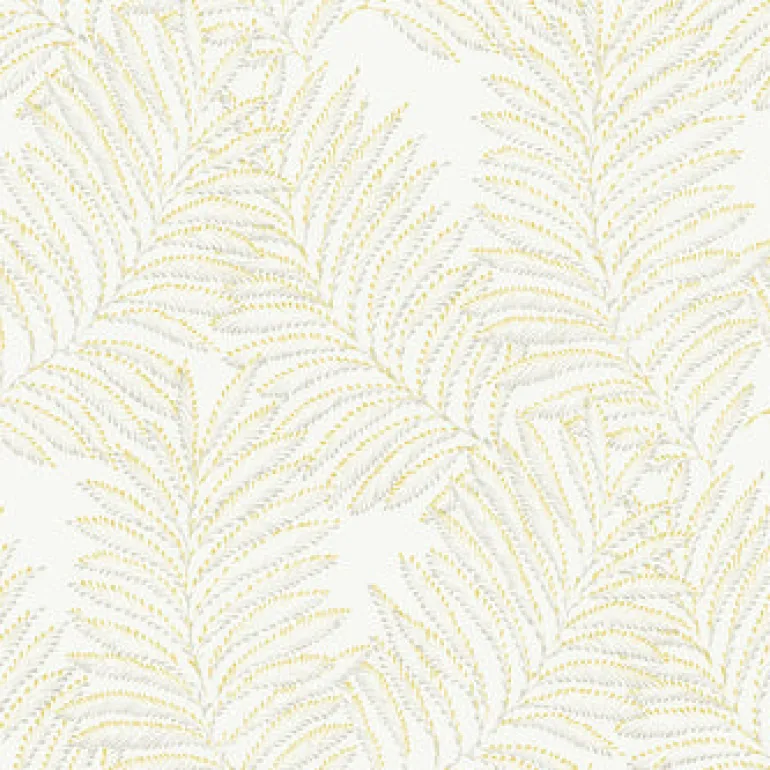 2973-90504 Finnley Yellow Inked Fern Wallpaper