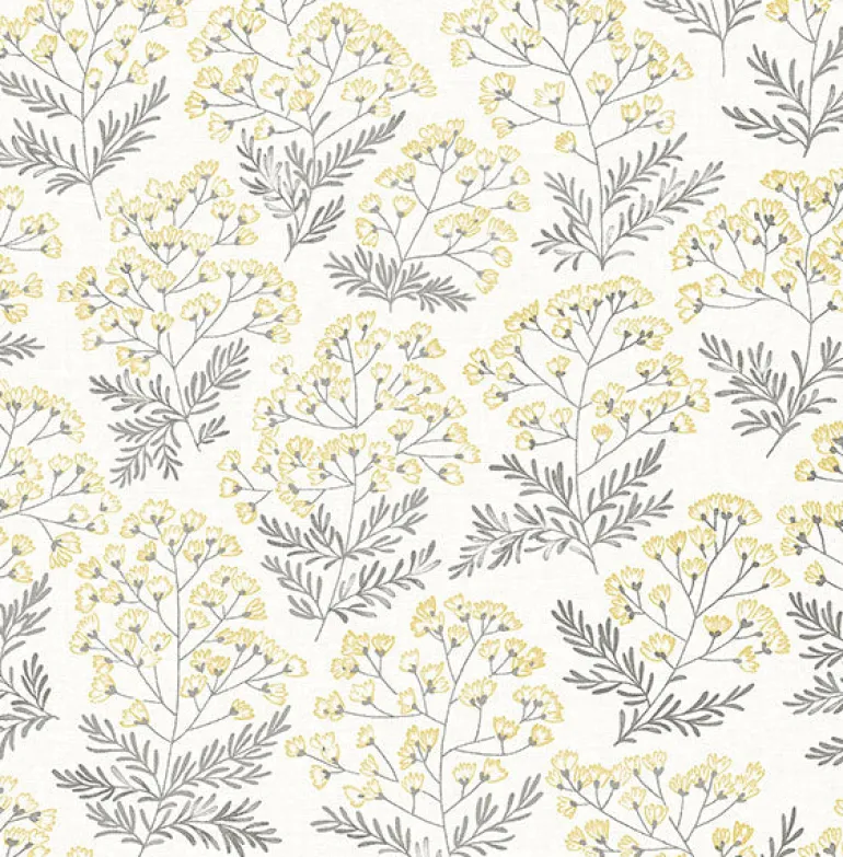 2861-25715 Floret Yellow Floral Wallpaper