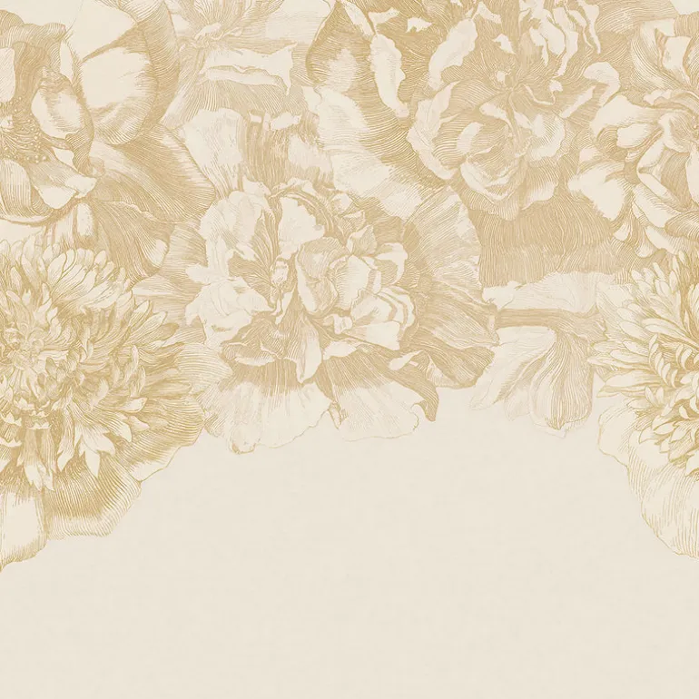307405 Flower Fall Gold Wall Mural