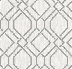 4025-82528 Frege Grey Trellis Wallpaper