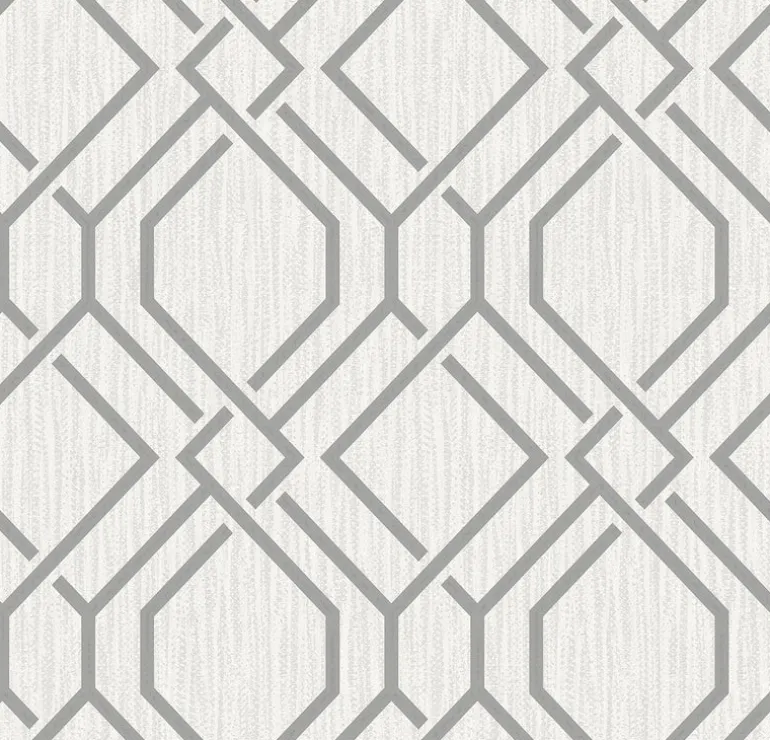4025-82528 Frege Grey Trellis Wallpaper