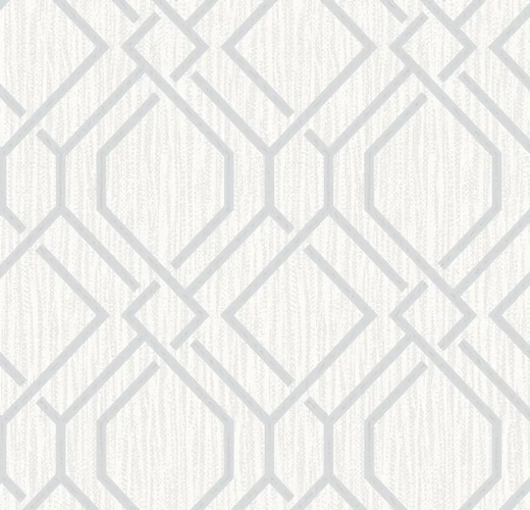 4025-82525 Frege Silver Trellis Wallpaper