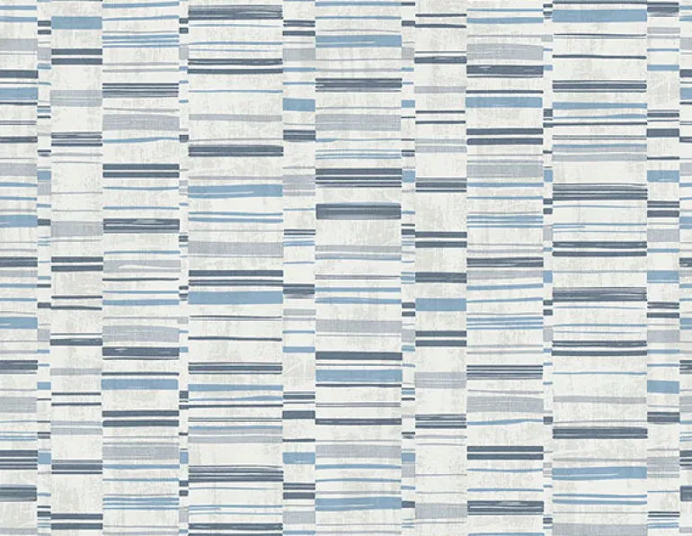 2949-60802 Fresnaye Blue Linen Stripe Wallpaper