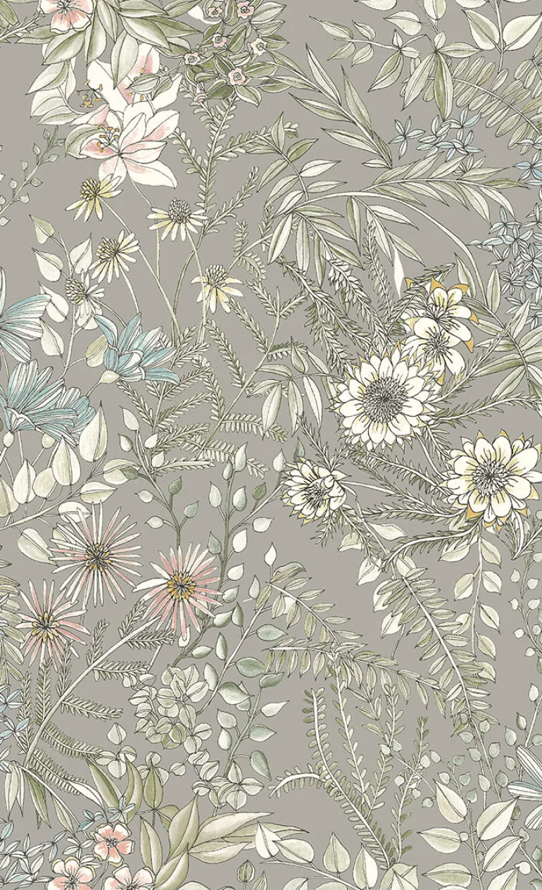 2821-12903 Full Bloom Beige Floral Wallpaper