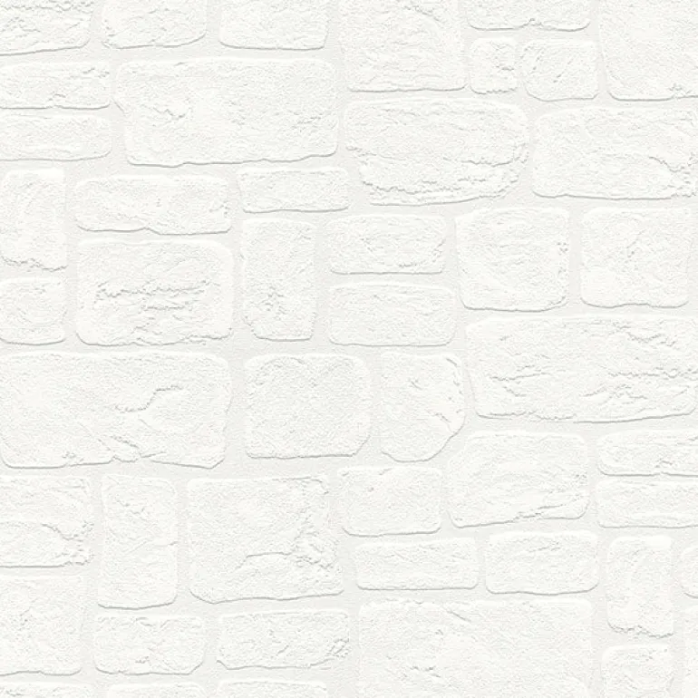 4000-2040-42 Gaffrey White Stone Paintable Wallpaper