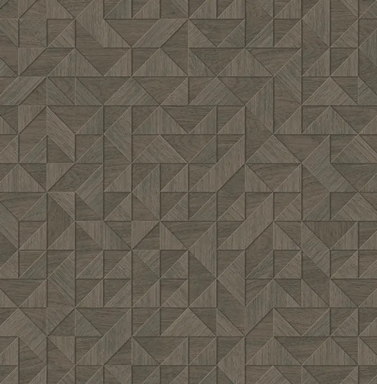 2896-25327 Gallerie Dark Grey Triangle Geometric Wallpaper