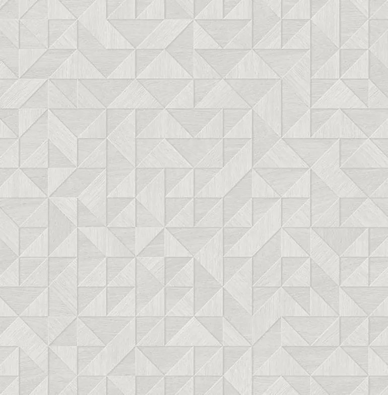 2908-25325 Gallerie Light Grey Geometric Wood Wallpaper