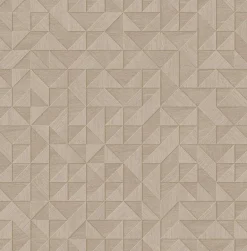 2896-25328 Gallerie Taupe Triangle Geometric Wallpaper