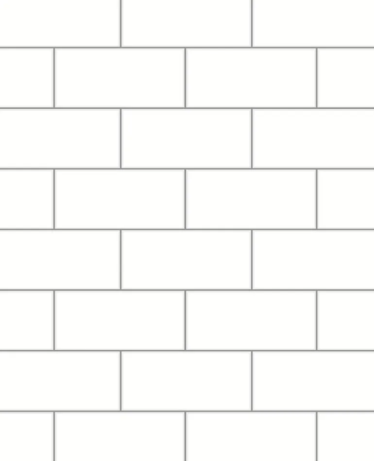 2767-23750 Galley Off-White Subway Tile Wallpaper
