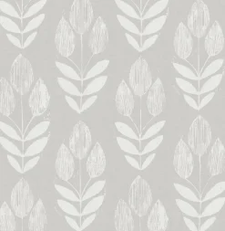 3123-24473 Garland Grey Block Tulip Wallpaper