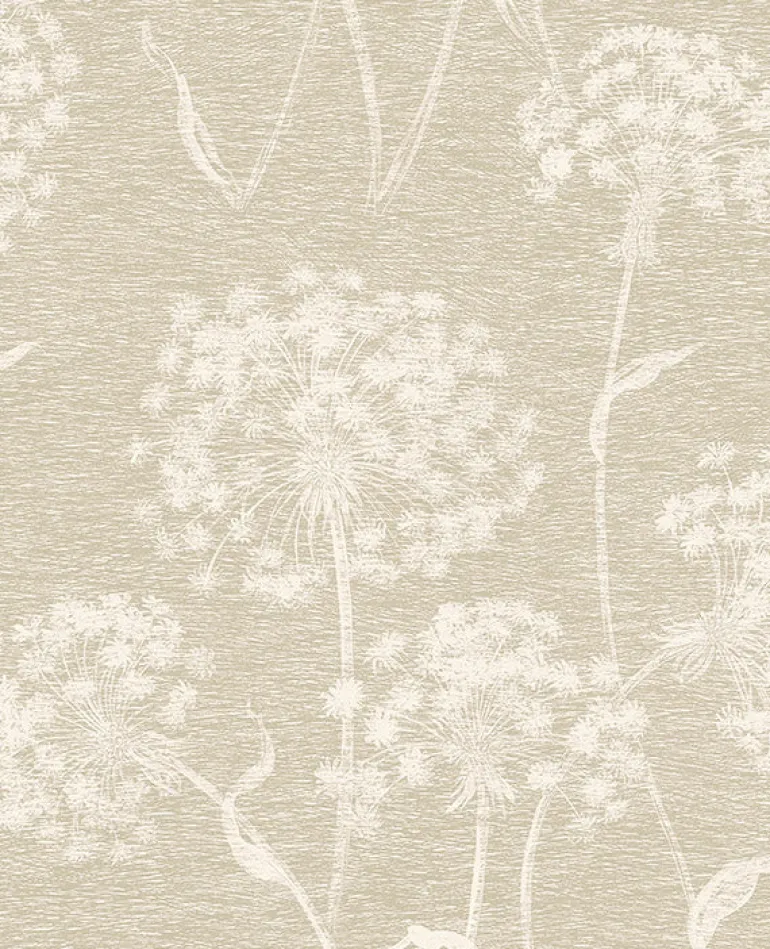 2814-24577 Garvey Taupe Dandelion Wallpaper