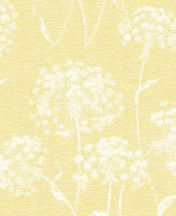 2814-24574 Garvey Yellow Dandelion Wallpaper