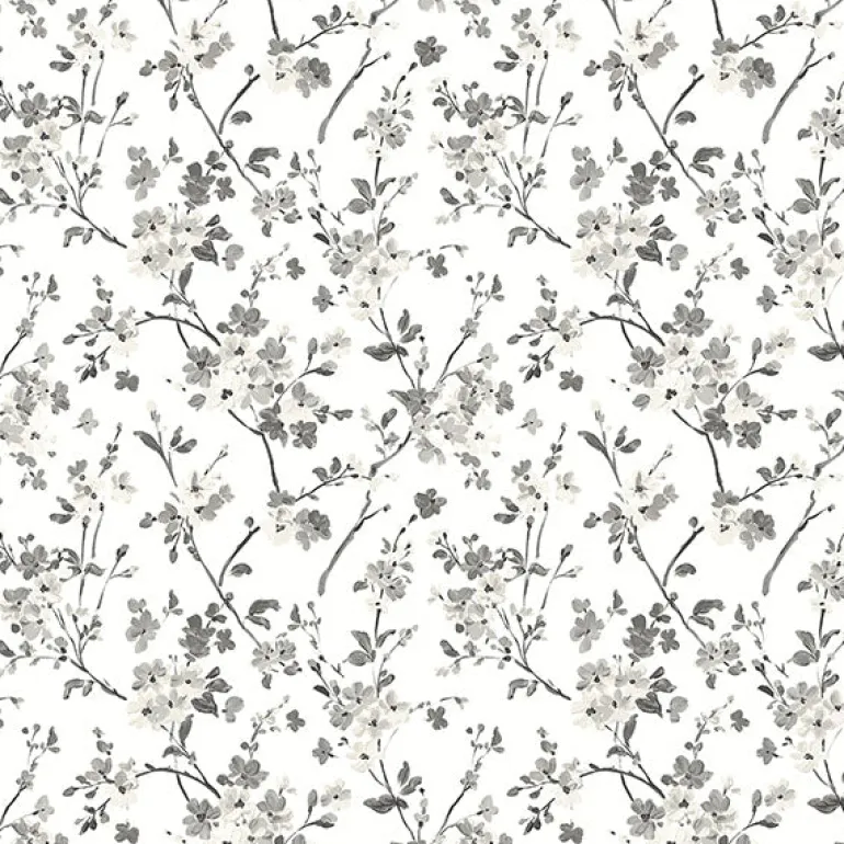 3122-10920 Glinda Black Floral Trail Wallpaper
