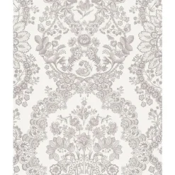 375040 Grillig Taupe Damask Wallpaper