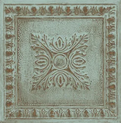 2904-24032 Hazley Turquoise Ornamental Tin Tile Wallpaper