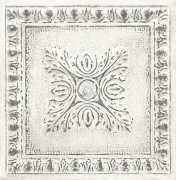 2922-24031 Hillman White Ornamental Tin Tile Wallpaper