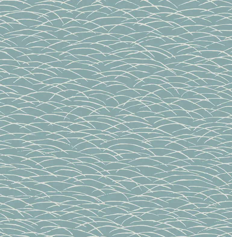 2889-25242 Hono Blue Abstract Wave Wallpaper