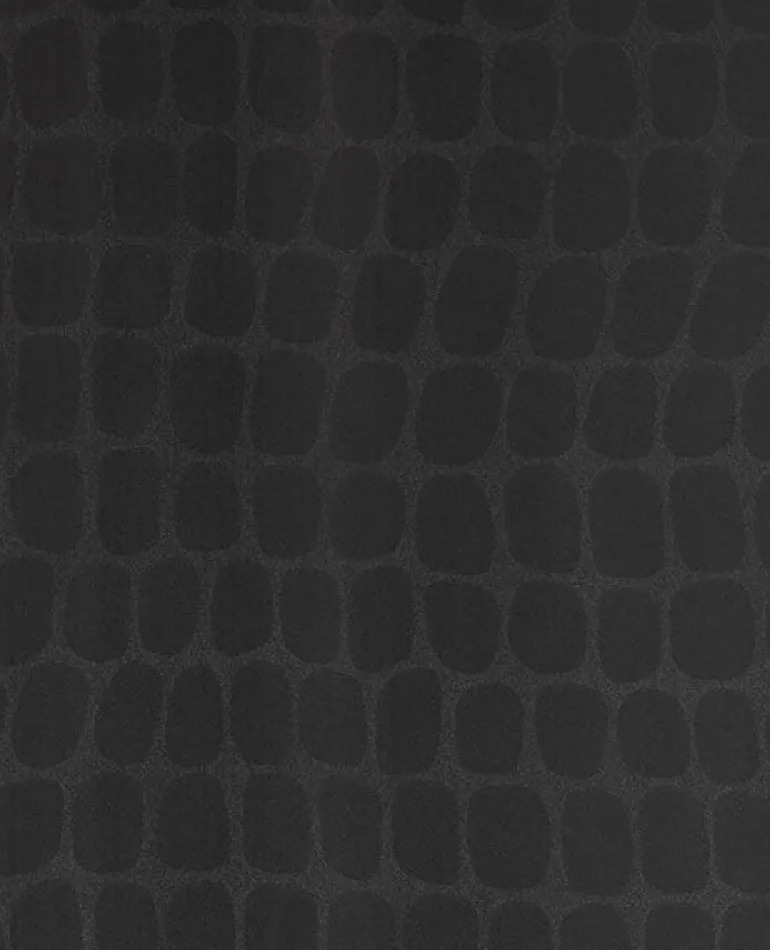 300563 Hyde Black Graphic Croc Flock Wallpaper