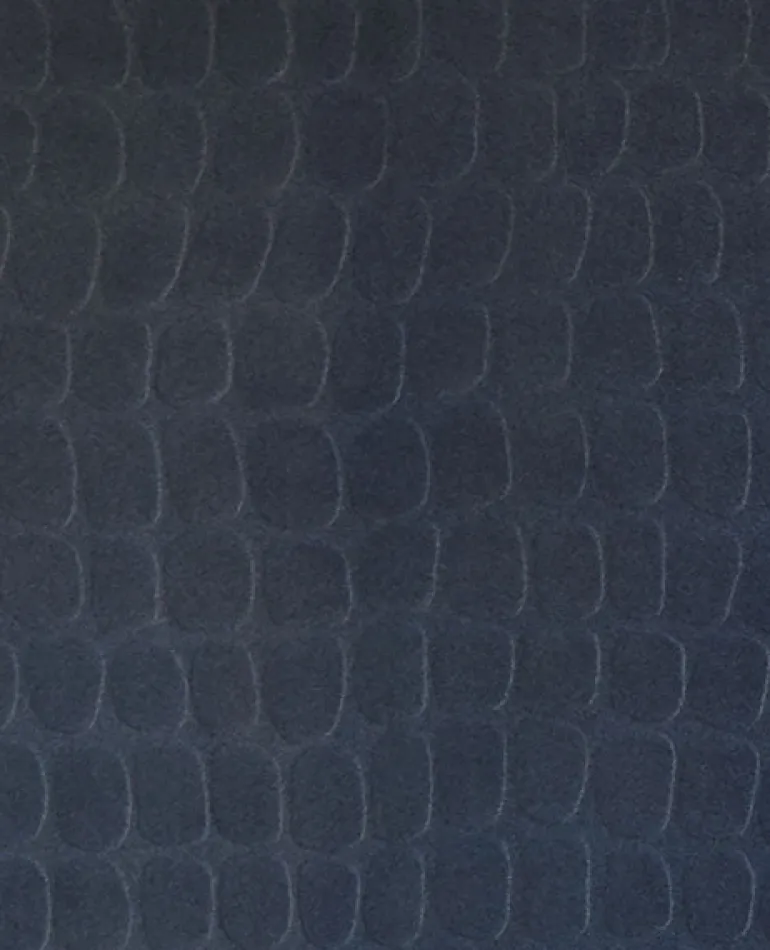 300564 Hyde Indigo Graphic Croc Flock Wallpaper