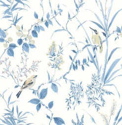 3123-24170 Imperial Garden Blue Botanical Wallpaper