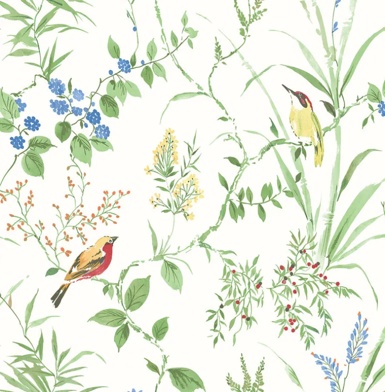 3123-24173 Imperial Garden Multicolor Botanical Wallpaper